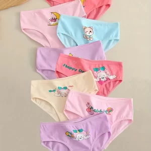 8pcs Bragas de Algodón para Niñas Pequeñas