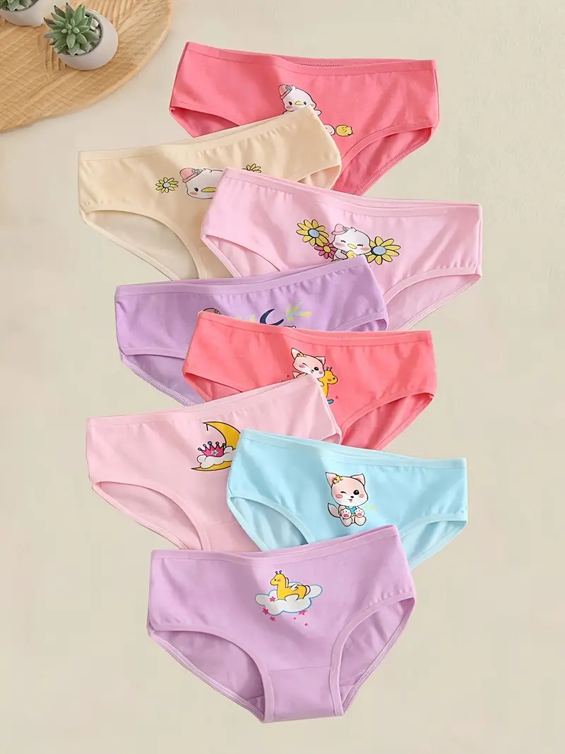 8pcs Bragas de Algodón para Niñas Pequeñas - Imagen 2