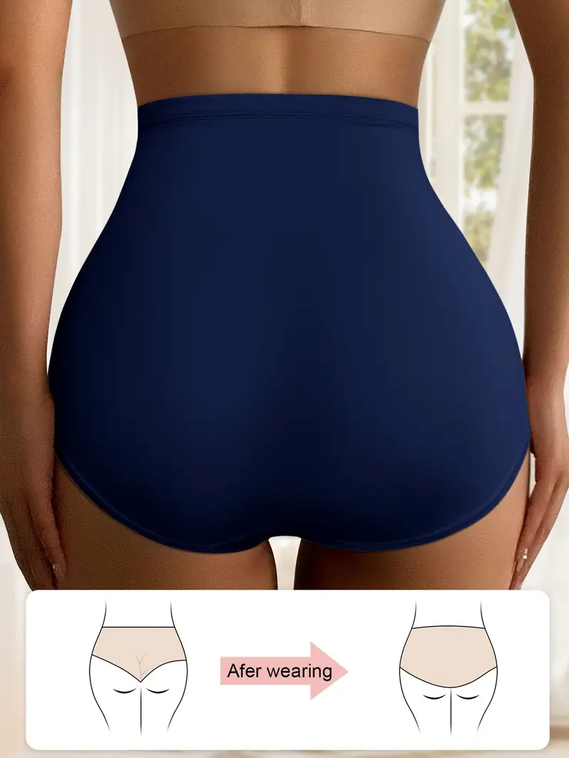 3 Piezas de Bragas De Cintura Alta Con Estampado De Letras - Imagen 2