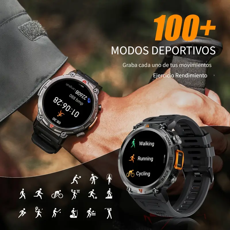 JELLOO Reloj Inteligente Deportivo para Hombres - Imagen 14