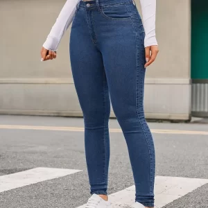 Jeans ajustados de cintura alta