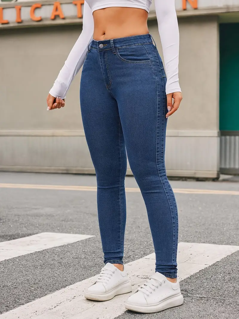 Jeans ajustados de cintura alta