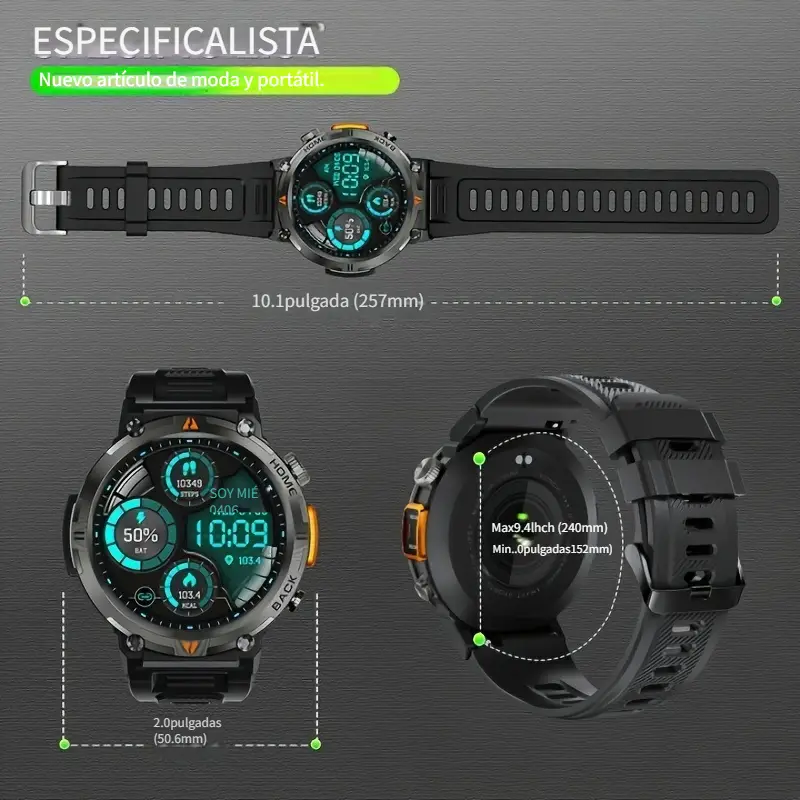 JELLOO Reloj Inteligente Deportivo para Hombres - Imagen 4